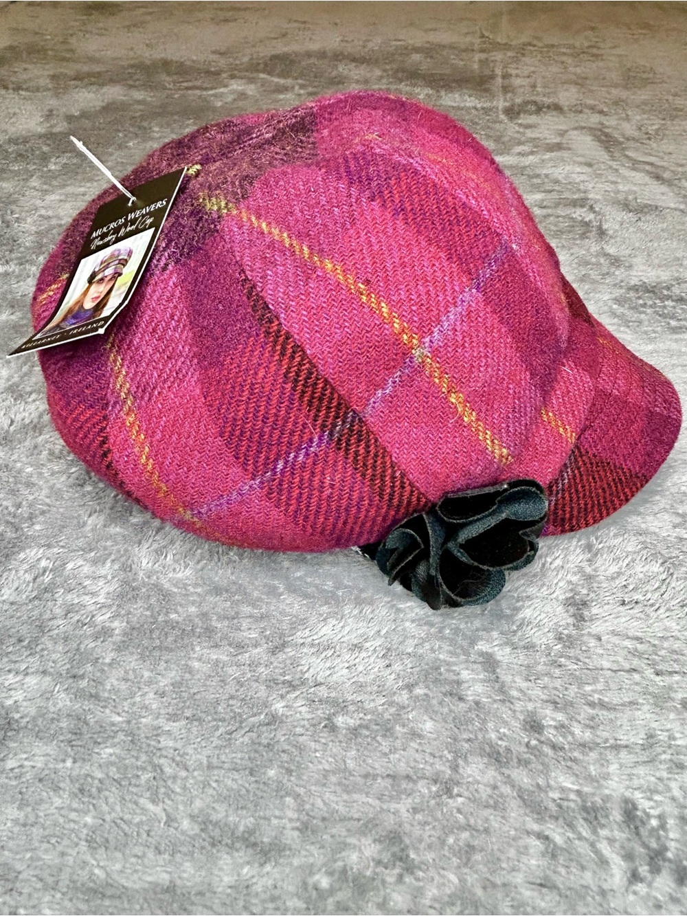 Mucros Weavers Newsboy Hat Women's Irish 100% Wool Tweed Hat Made in Ireland